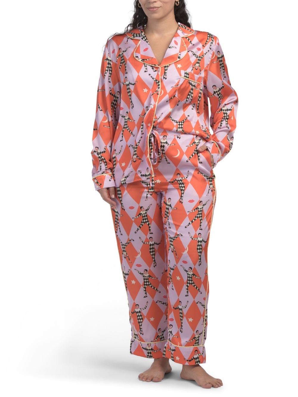 NWT Karen Mabon Harlequin Joker Pajamas